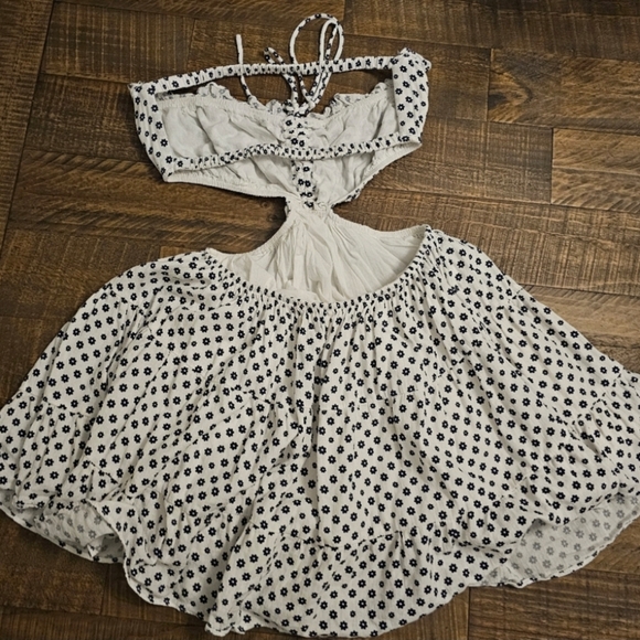 NanaMacs Black and White Polka Dot Mini Dress - Picture 6 of 6